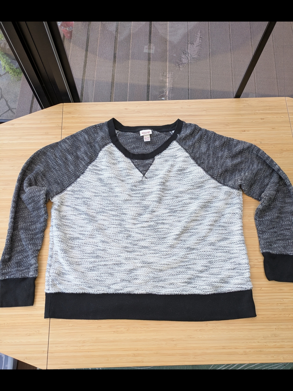 Mossimo Two-Tone Crewneck Sweater - Light Gray & Charcoal